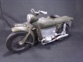 1/6 СТАРА ПЛАСТМАСОВА ИГРАЧКА МОТОР С КОШ BMW R75 WEHRMACHT, снимка 2