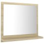 vidaXL Огледало за баня, дъб сонома, 40x10,5x37 см, ПДЧ(SKU:804556