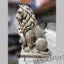 Лъв от Бетон Статуя Фигура за Декорация на Дом и Градина, снимка 1