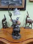 Прекрасна антикварна настолна фигурална лампа , снимка 7