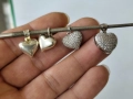 Сребърен медальон сърце 925 четири броя, снимка 4