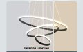 Луксозна LED лампа висок клас висяща димируема три цвята три сегмента, снимка 3