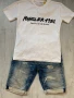 Къси дънкови панталони и тениска Moncler, снимка 1