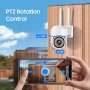 Wifi Camera, PTZ, въртяща се камера Google App, видео и аудио наблюдение, памет 64GB, IP65, НОВА, снимка 4