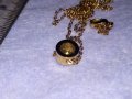 ИЗЯЩНО ПОЗЛАТЕНО КОЛИЕ със СКЪПОЦЕНЕН МЕДАЛЬОН ИСКРЯЩ ФАСЕТИРАН ХРИЗОЛИТ 38641, снимка 13