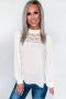 Дамска елегантна блуза с дълъг ръкав в бяло, снимка 1 - Блузи с дълъг ръкав и пуловери - 40526299