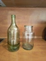 Стъклен буркан и бутилка, снимка 1