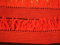 Червена  тъкана покривка килим памучни конци, снимка 8