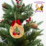 Дървена персонализирана висулка за елха Коледа, снимка 1