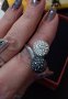 Сребърен пръстен с камъни "Swarovski" проба 925 , снимка 2
