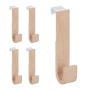 Комплект от 5 дървени закачалки за врати Relaxdays, снимка 1