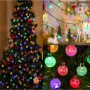 5429 Многоцветни соларни лампички Топчета соларен гирлянд, 3 метра, снимка 7