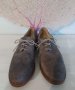 Велурени Оксфорд дамски обувки – сиви, с връзки, № 40 , снимка 1 - Дамски ежедневни обувки - 34346062