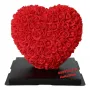 Сърце от рози в луксозна кутия/червено сърце от рози/сърце от рози с LED светлини, снимка 2