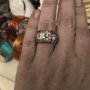 Авторски масивен сребърен пръстен с цитрин и бял циркон