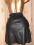 Zara S Черна кожена пола с копчета тик так , снимка 2