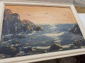Картина Море масло на фазер Петър Петров подписана, снимка 3