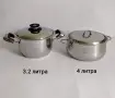 Качествени тенджери от неръждаема стомана с двойно дъно-от дебел материал, снимка 1