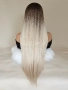Дълга права руса перука без бретон, снимка 5