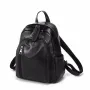 Дамска раница от висококачествена кожа с подарък малка чанта и портмоне, снимка 3