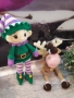 Плетена играчка Елф, Плетени, ръчно изработени, Подарък за Коледа, снимка 8