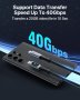 SOOPII USB 4 кабел с LED дисплей, Поддържа 8K видео, 40 Gbps трансфер на данни, 240 W, снимка 3