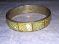СТАРА ПОСРЕБРЕНА СТОМАНЕНА РЕТРО ГРИВНА ИНКРУСТИРАНА с РЪЧНО ШЛИФОВАН ЗЕЛЕН ЯСПИС 38319, снимка 8
