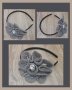 Диадема с плетено сиво цвете и черна сатенена основа, снимка 1 - Аксесоари за коса - 35858904