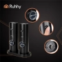 Комплект електрически мелници за сол и пипер RUHHY, LED светлина, черни, регулируема дебелина, снимка 4