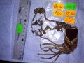 КРАСИВА ОРНАМЕНТИРАНА ПОЗЛАТЕНА ВИНТИДЖ АРТ ОГЪРЛИЦА КОЛИЕ с ЧЕРВЕН КАТАЛИН 26603, снимка 8