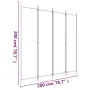 vidaXL Параван за стая, 4 панела, бял, 200x200 см, текстил, снимка 8