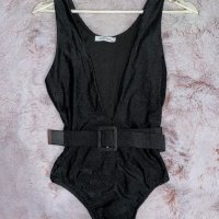 Нов цял черен  бански костюм s размер  с колан , снимка 5 - Бански костюми - 41322728