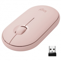 Мишка Logitech - Pebble M350, оптична, 1000 dpi, безжична, розова, снимка 2 - Клавиатури и мишки - 36424148