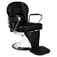 Бръснарски стол Tiziano - бяла и черна основа, снимка 2 - Бръснарски столове - 44652794