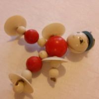 Винтидж бебешка- дрънкалка играчка целоид бакелит, снимка 4 - Колекции - 44602223