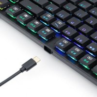 Клавиатура Геймърска USB Redragon K607 Механична с LED подсветка, снимка 4 - Клавиатури и мишки - 34807249