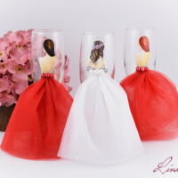 Чаши с рокли за моминско парти, комплекти, снимка 11 - Други - 44806310