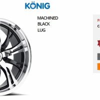 Продавам 4бр. 18" джанти König 7.5J ET45 5х112/5x108/5x110, снимка 1 - Гуми и джанти - 21755610