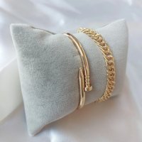 Set of gold bracelets, снимка 1 - Гривни - 41843147