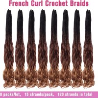 Коса с френски къдрици - Екстеншъни на плитки, снимка 3 - Аксесоари за коса - 41373873