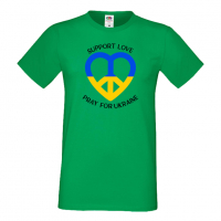 Мъжка тениска SUPPORT LOVE PRAY FOR UKRAINE,, снимка 5 - Тениски - 36125751