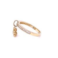 Златен дамски пръстен 2,35гр. размер:53 14кр. проба:585 модел:21881-1, снимка 3 - Пръстени - 44202438