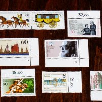 50 бр. стари пощенски марки от Западна Германия /бившата ФРГ/ от 80-те и 90-те години без печати, снимка 3 - Колекции - 42258575