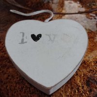 дървено ретро сърце Любов от Финландия, снимка 2 - Декорация за дома - 41836637