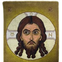 Огромен тъкан гоблен с изображение на Исус Христос, снимка 8 - Други ценни предмети - 44247946