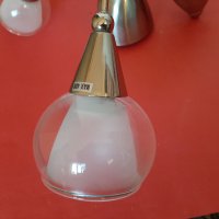 Качествена Лампа Полилей Инокс за Таван с 5 Стъкла/Камбанки , снимка 2 - Лампи за таван - 39177429