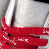 Nike Air Force 1 Supreme Нови Мъжки Обувки Маратонки Размер 43 Номер 27.5см Кецове Бели Shoes Man , снимка 11 - Маратонки - 40173899