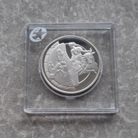 Възпоменателна сребърна монета 10 Euros - Albert II Expansion of the European Union, снимка 3 - Нумизматика и бонистика - 44715241