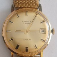 Златен Швейцарски часовник 18k/750/ 1950 г Състояние 9/10, снимка 12 - Мъжки - 41020852