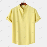 Мъжка едноцветна риза с къс ръкав, 11цвята , снимка 3 - Ризи - 44760177